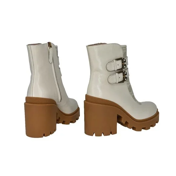 Gucci Women's Ankle Boot with Crystal Buckles